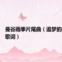 曼谷雨季片尾曲(追梦的路完整歌词)