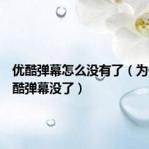 优酷弹幕怎么没有了(为什么优酷弹幕没了)