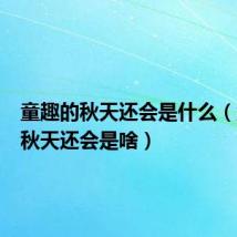 童趣的秋天还会是什么（童趣的秋天还会是啥）