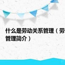什么是劳动关系管理(劳动关系管理简介)