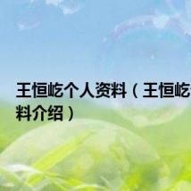 王恒屹个人资料(王恒屹个人资料介绍)