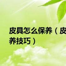 皮具怎么保养（皮具保养技巧）