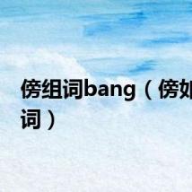 傍组词bang（傍如何组词）