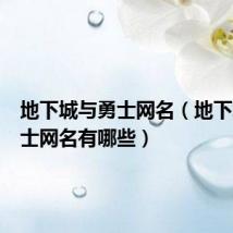 地下城与勇士网名(地下城与勇士网名有哪些)