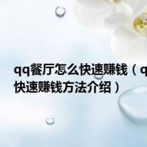 qq餐厅怎么快速赚钱(qq餐厅快速赚钱方法介绍)