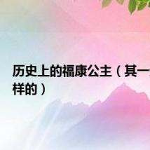 历史上的福康公主(其一生是怎样的)