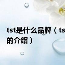 tst是什么品牌(tst品牌的介绍)