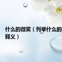 什么的微笑(列举什么的微笑及释义)