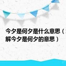 今夕是何夕是什么意思（怎么理解今夕是何夕的意思）