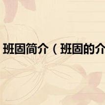 班固简介（班固的介绍）