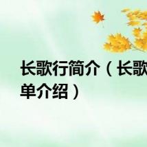 长歌行简介（长歌行简单介绍）