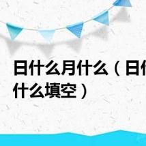 日什么月什么（日什么月什么填空）