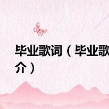 毕业歌词（毕业歌曲简介）