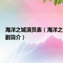 海洋之城演员表（海洋之城电视剧简介）