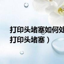 打印头堵塞如何处理（打印头堵塞）