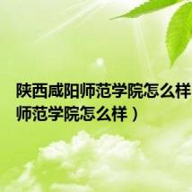陕西咸阳师范学院怎么样（咸阳师范学院怎么样）