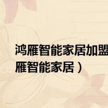 鸿雁智能家居加盟(鸿雁智能家居)