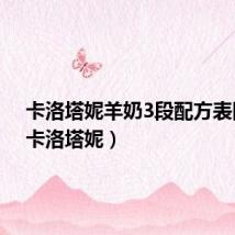 卡洛塔妮羊奶3段配方表图片(卡洛塔妮)