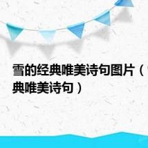 雪的经典唯美诗句图片（雪的经典唯美诗句）