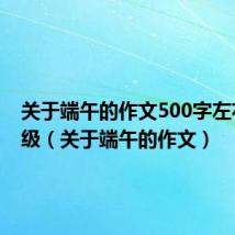 关于端午的作文500字左右六年级(关于端午的作文)