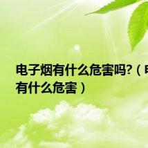 电子烟有什么危害吗?(电子烟有什么危害)