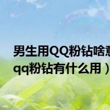男生用QQ粉钻啥意思（qq粉钻有什么用）