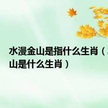 水漫金山是指什么生肖(水漫金山是什么生肖)
