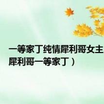 一等家丁纯情犀利哥女主（纯情犀利哥一等家丁）