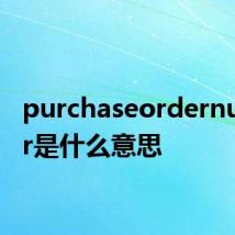 purchaseordernumber是什么意思