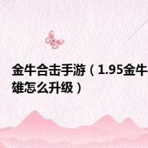 金牛合击手游(1.95金牛合击英雄怎么升级)