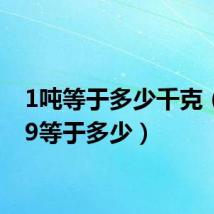 1吨等于多少千克(2889等于多少)
