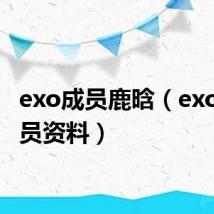 exo成员鹿晗(exo m成员资料)