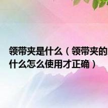 领带夹是什么(领带夹的用法是什么怎么使用才正确)
