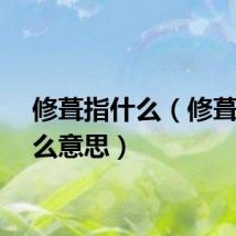 修葺指什么（修葺是什么意思）