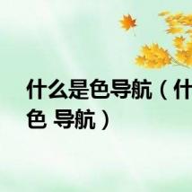 什么是色导航（什么是色 导航）