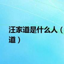 汪家道是什么人（汪家道）