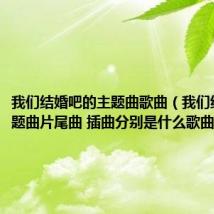我们结婚吧的主题曲歌曲(我们结婚吧主题曲片尾曲 插曲分别是什么歌曲)