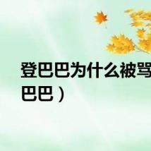 登巴巴为什么被骂（登巴巴）