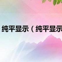 纯平显示（纯平显示器）