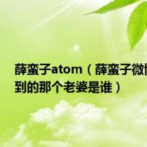 薛蛮子atom(薛蛮子微博上提到的那个老婆是谁)