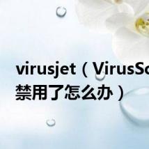 virusjet（VirusScan被禁用了怎么办）
