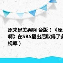 原来是美男啊 台版(《原来是美男啊》在SBS播出后取得了多少的收视率)