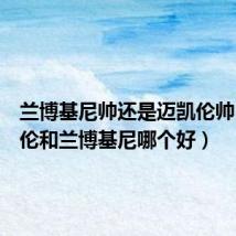 兰博基尼帅还是迈凯伦帅(迈凯伦和兰博基尼哪个好)