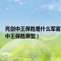 亮剑中王保胜是什么军官(亮剑中王保胜原型)