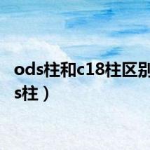 ods柱和c18柱区别(ods柱)