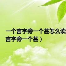 一个言字旁一个甚怎么读(一个言字旁一个甚)
