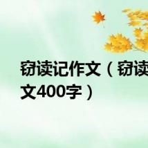 窃读记作文(窃读记作文400字)