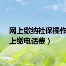 网上缴纳社保操作（网上缴电话费）