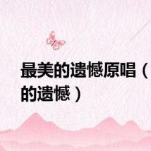 最美的遗憾原唱（最美的遗憾）