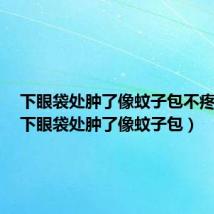 下眼袋处肿了像蚊子包不疼不痒（下眼袋处肿了像蚊子包）